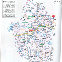 Traffic map of scenic spots in Guiping